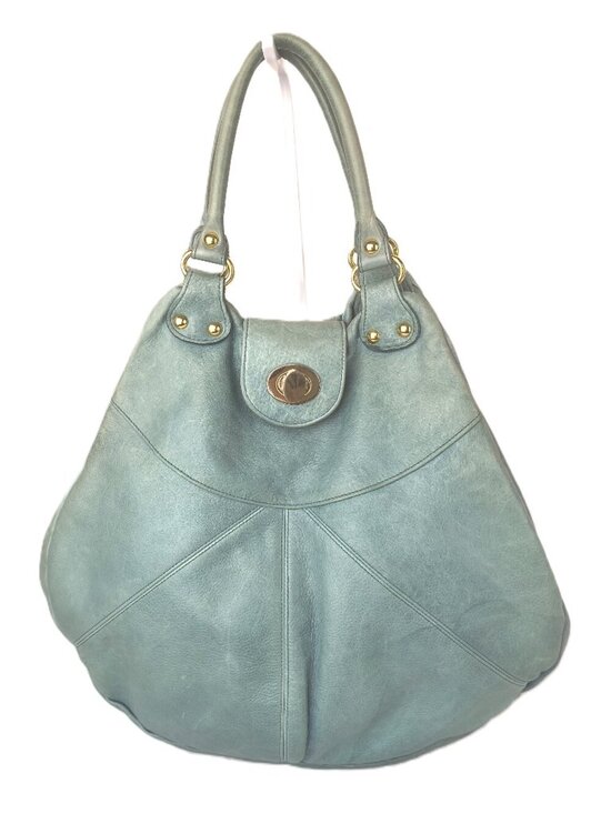Foley + Corinna Handbags - Large Mint Green Leather Tote Handbag - Stylish Everyday Shoulder Bag